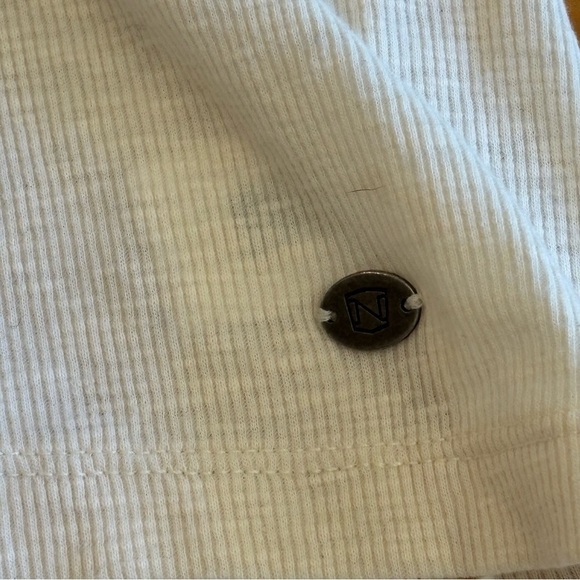 Noble Outfitters L Ivory White Lace Up Tunic Tank Top - Picture 4 of 8